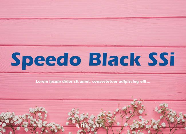 Speedo Black SSi example